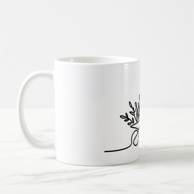 Mug dessin au trait d'un agriculteur ou d'un jardinier (Gauche)