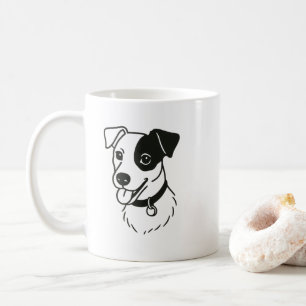 Mug Dessin au trait minimaliste de chien mignon
