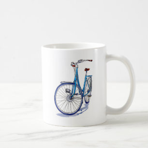 Mug Dessin bleu de bicyclette