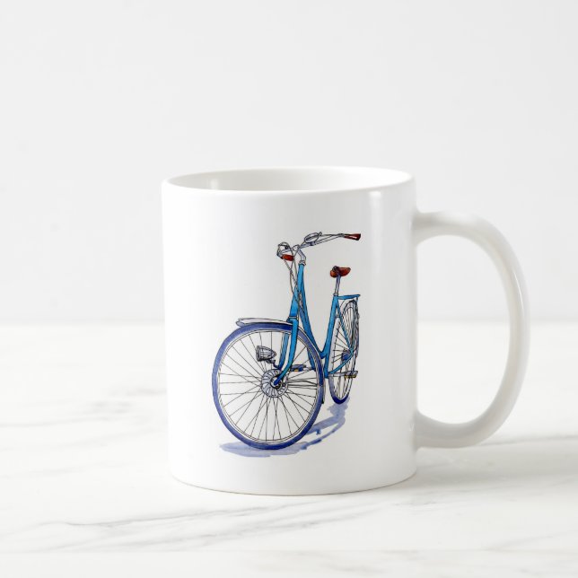 Mug Dessin bleu de bicyclette (Droite)