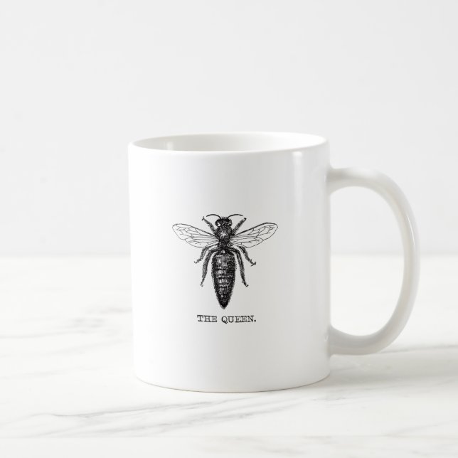 Mug Dessin classique de l'illustration de Queen Bee (Droite)