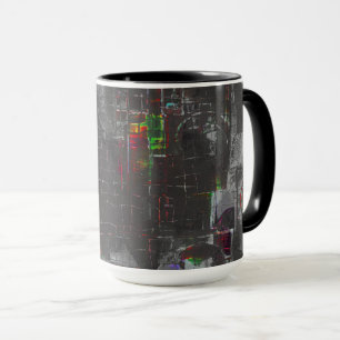 Mug Dessin coloré Abstrait dans la nuit noire sous le 