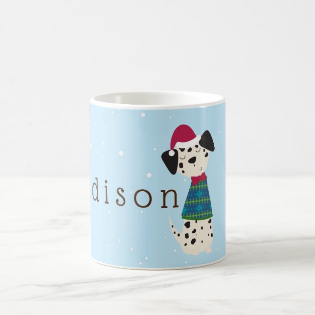 Mug Dessin Dalmatien à Noël doux (Centre)