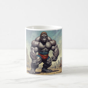 Mug Dessin d'art pop de Gorilla Bodybuilder