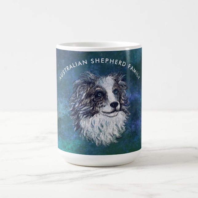 Mug Dessin de berger australien (Centre)