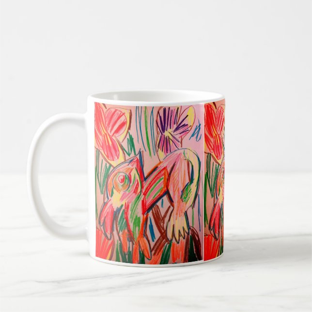 Mug Dessin de caméléon de la forêt tropicale  (Gauche)