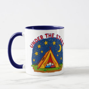 Mug Dessin de camping pour enfants sous les étoiles