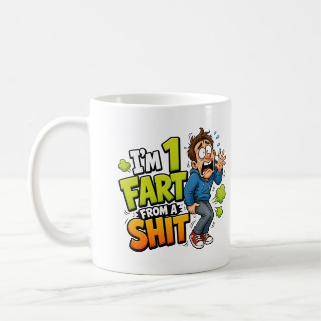 Mug Dessin de cartoon de blague de papa drôle | « Je s (Gauche)