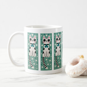 Mug Dessin de chat gribouillé fantaisiste et original