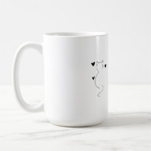 Mug Dessin de chat mignon au trait continu avec trois