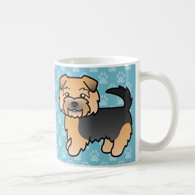 Mug Dessin de chien de bande dessinée Norfolk Terrier  (Droite)