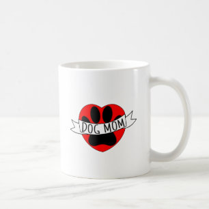 Mug Dessin De Chien Maman Paw Et Red Heart
