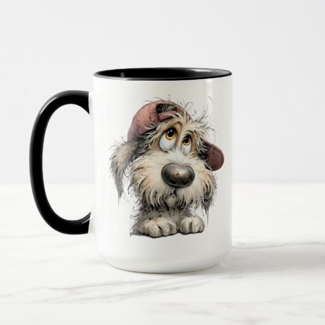 Mug Dessin de chien original mignon (Gauche)