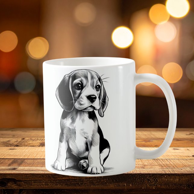 Mug Dessin de chiot Beagel (Créateur téléchargé)
