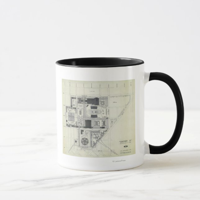 Mug Dessin de conception aérienne des aiguilles spatia (Droite)
