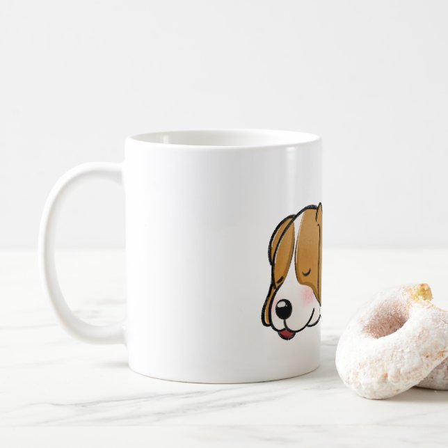 Mug Dessin de couchage beagle (Avec donut)