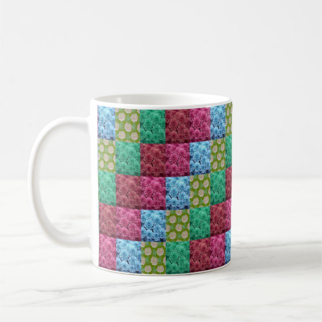 Mug dessin de courtepointe florale (Gauche)