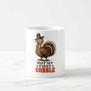 Mug Dessin de dinde pour Thanksgiving Pas Ma Première