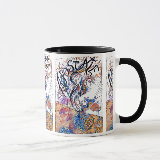 Mug Dessin de Doodle gratuit coloré Apostate (Droite)