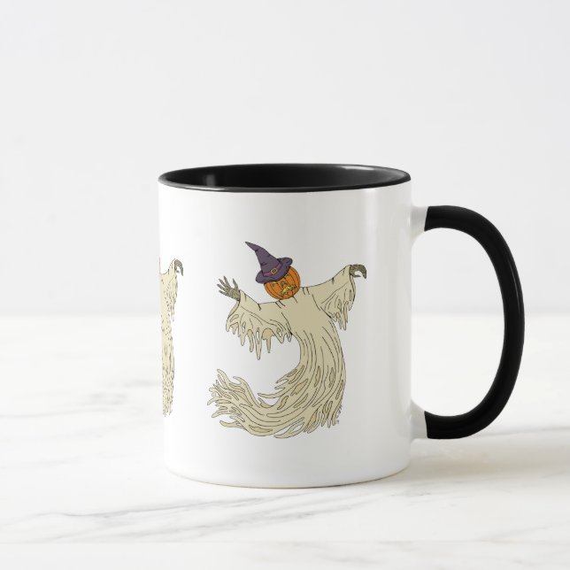 Mug Dessin de fantôme à tête de citrouille pour Hallow (Droite)