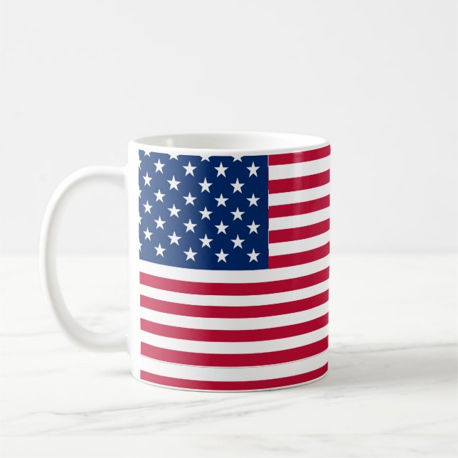 Mug Dessin de fierté de drapeau américain USA (Gauche)