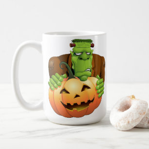 Mug Dessin de Frankenstein Monster avec Citrouille