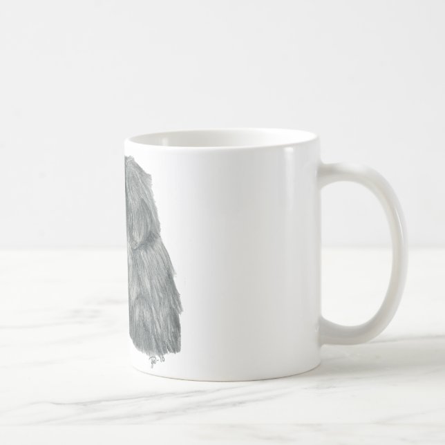 Mug Dessin de graphite de Newfie (Droite)