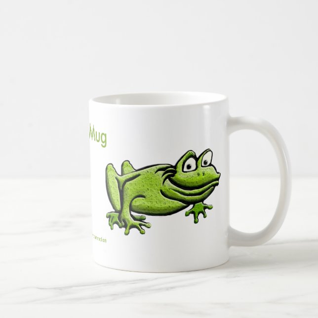 Mug Dessin de grenouille verte (Droite)