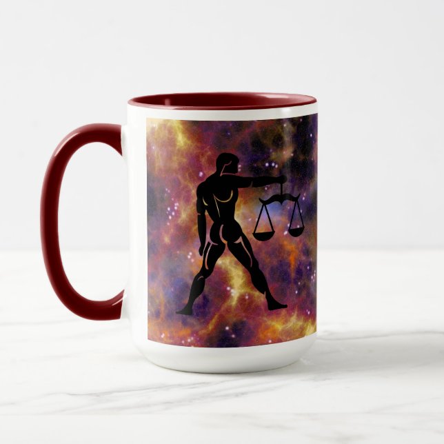 Mug Dessin de la Galaxie de la Balance du Zodiaque Lib (Gauche)