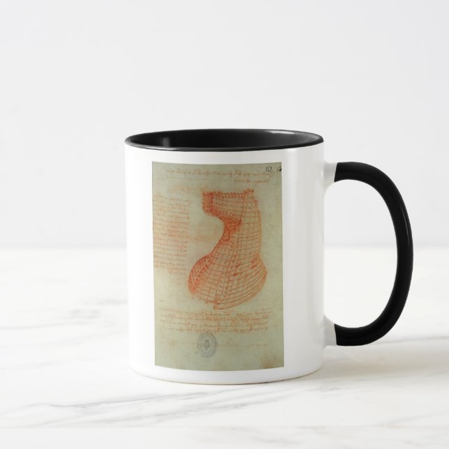 Mug Dessin de la lingotière de bâti de ferronnerie (Droite)