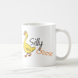 Mug Dessin de la main jaune dessiné sur l'oie bestiale