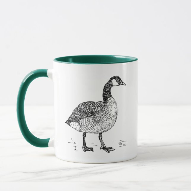 Mug Dessin de la nature de l'oie canadienne (Gauche)