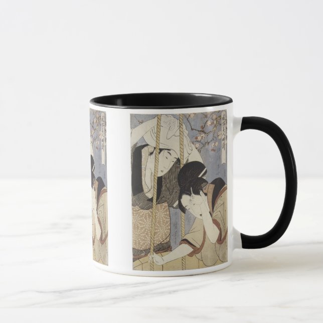 Mug Dessin de l'eau pour le petit déjeuner, Utamaro, 1 (Droite)