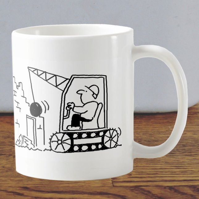 Mug Dessin de l'entrepreneur de démolition (Créateur téléchargé)