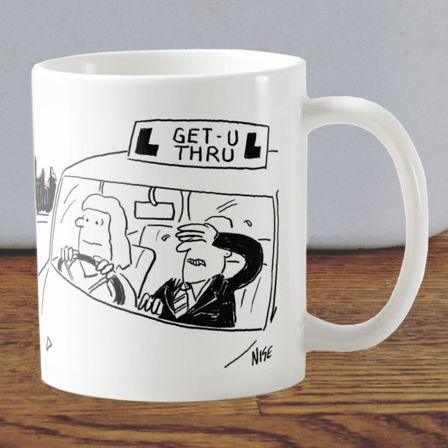 Mug Dessin de l'instructeur de conduite ou de l'examin (Créateur téléchargé)