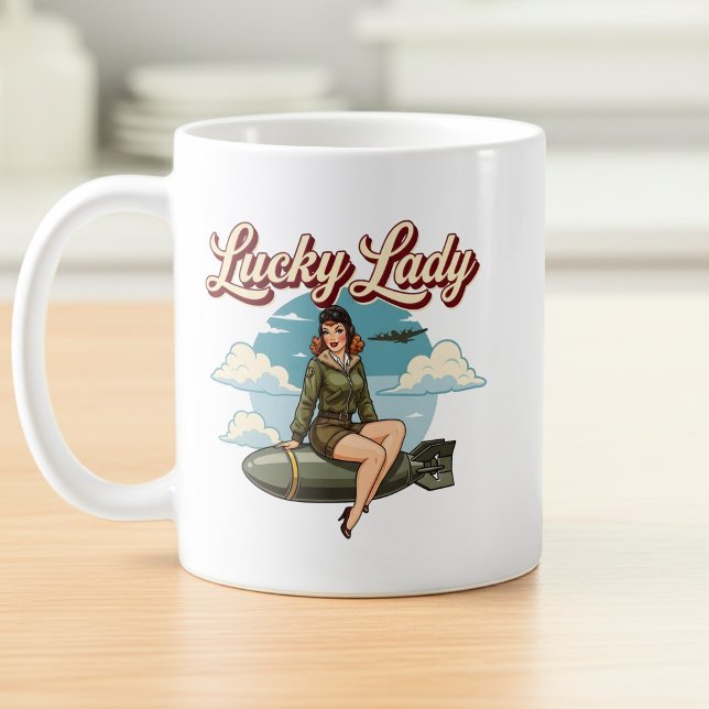 Mug Dessin de nez de bombardier de la Seconde Guerre m (Créateur téléchargé)