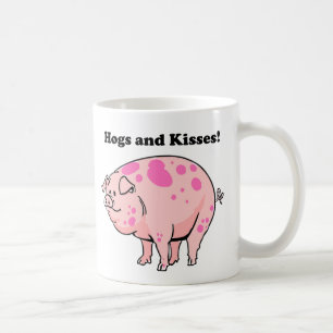 Mug Dessin de porc et de baisers