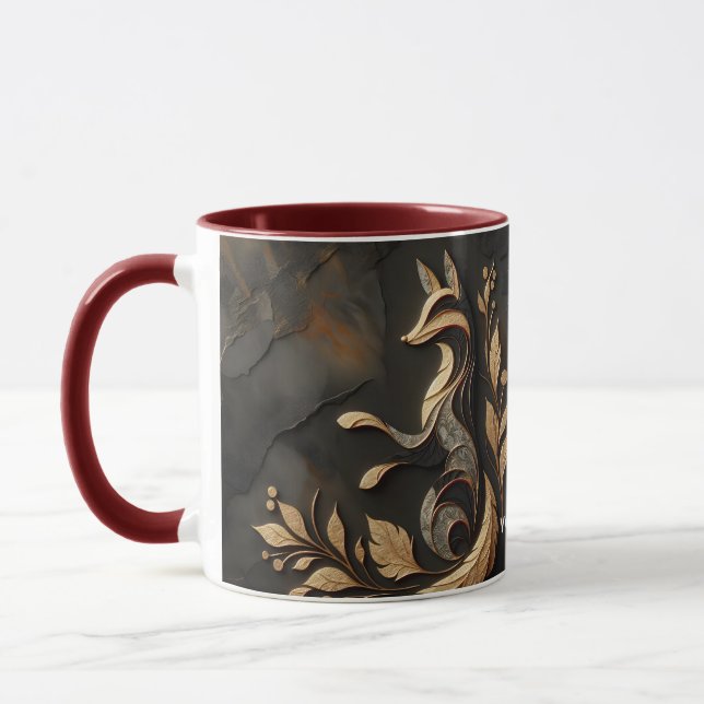 Mug Dessin de renard élégant Imaginaire (Gauche)