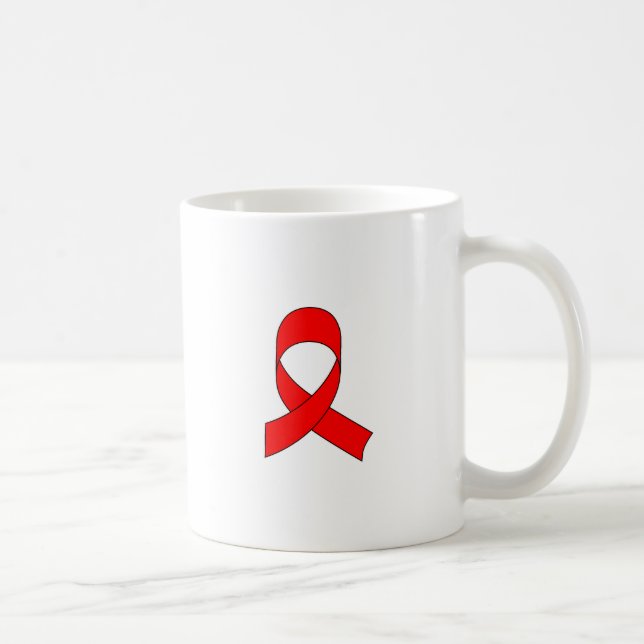 Mug Dessin de ruban rouge (Droite)