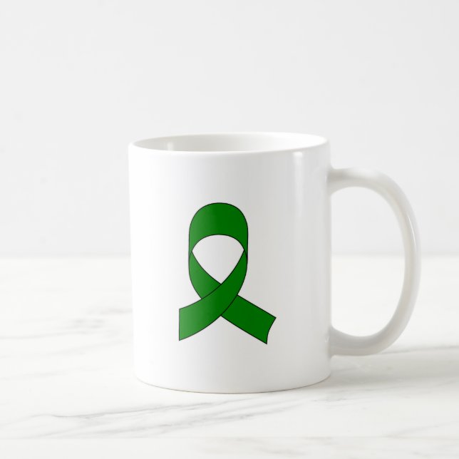 Mug Dessin de ruban vert (Droite)
