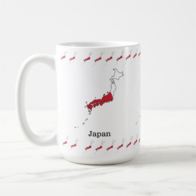 Mug Dessin de souvenir de drapeau japonais dans une ca (Gauche)