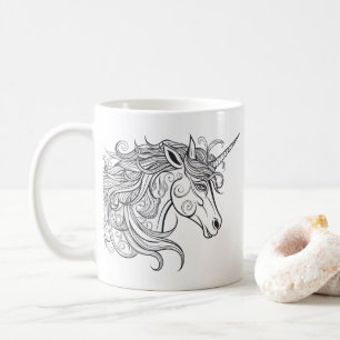 Mug Dessin de tête Unicorne