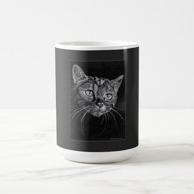 Mug Dessin de visage de chat par Mark Edward Westerfie (Centre)