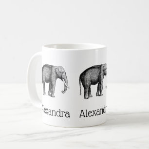 Mug Dessin d'éléphant vintage