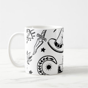 Mug Dessin d'encre magique Motif sans couture