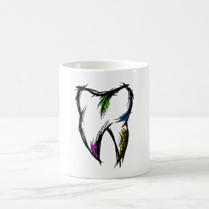 Mug Dessin des dents. Dentiste Pratique dentaire Clien