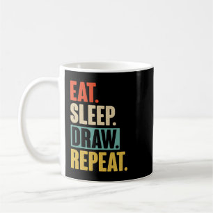 Mug Dessin Dessin de veille Répétition Dessin Vintage