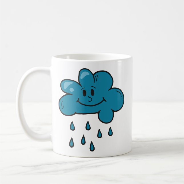 Mug Dessin d'illustration de pluie nuageuse | Météo &  (Gauche)