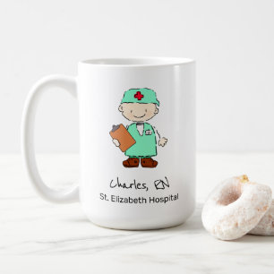 Mug Dessin d'illustrations d'une infirmière personnal