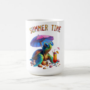 Mug Dessin d'Imaginaire d'une tortue se reposant sur l